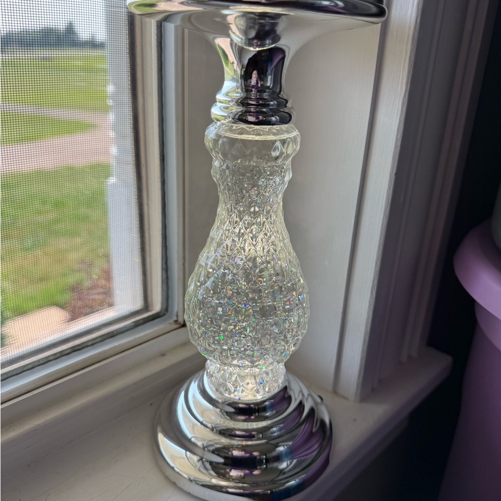 Bath and body works light up glitter Candle Holder